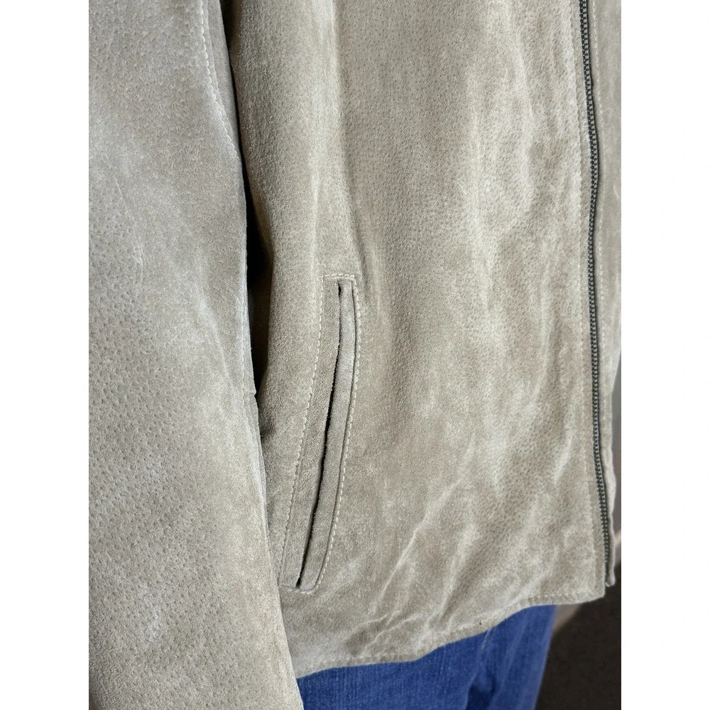 Wilsons Vintage Leather M. Julian Men's XXL Tan Suede Full Zip Jacket 2XL